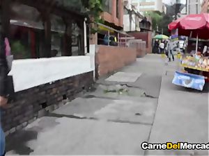 CarneDelMercado - towheaded Latina teen plowed upside down