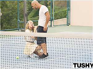 TUSHY first rectal For Tennis schoolgirl Aubrey star